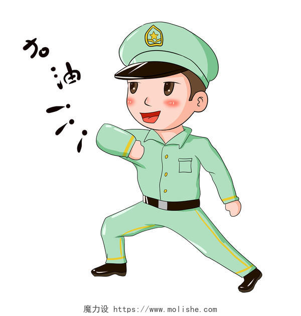 71建党节人物手绘卡通军人表情包